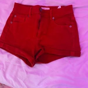 Orange Garage Shorts